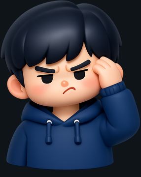 답답 표정 학생