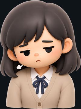 허무 표정 학생