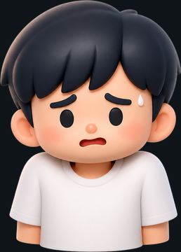 조급 표정 학생